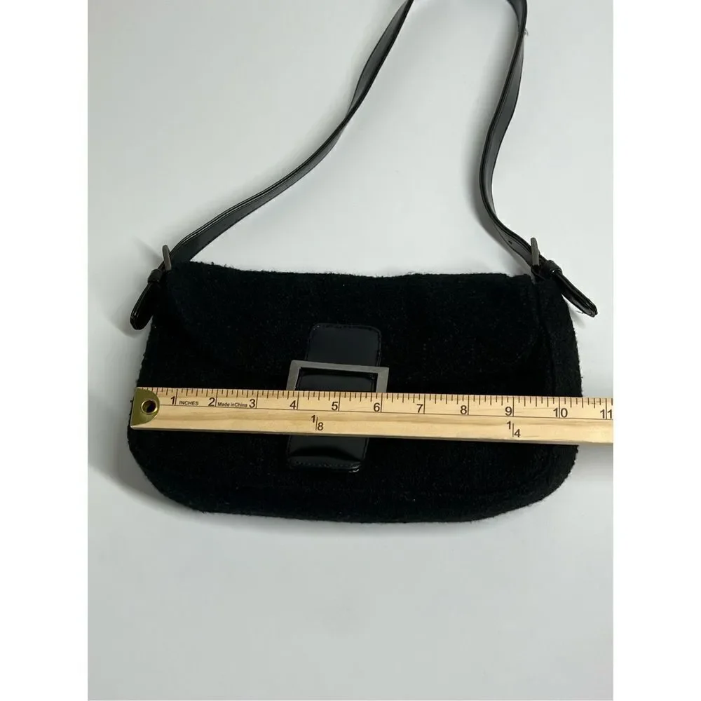 BECHAMEL BAGUETTE CLOTH HANDBAG Hobo Black